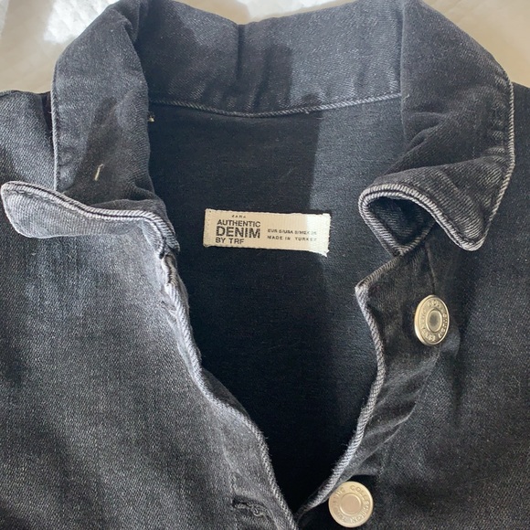 🖤 Zara Black Washed Denim Long Sleeve Button Down Dress 🗝️ - Picture 9 of 9